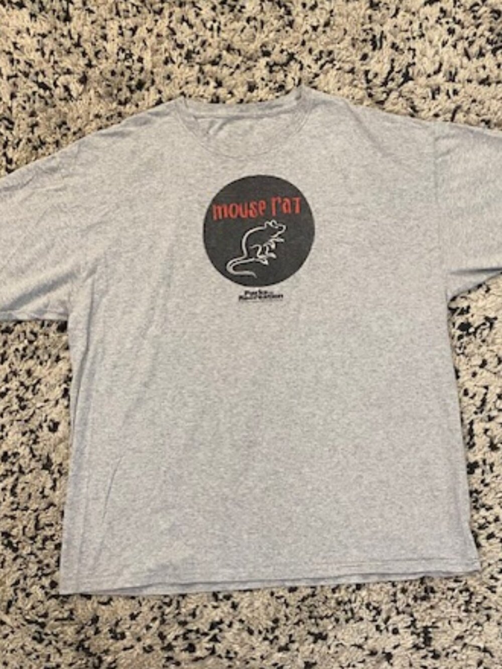 Mouse Rat Parks and Recreation T Shirt Size Large Grey Chris Pratt